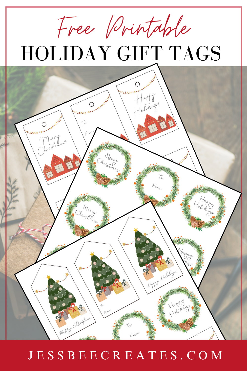 free printable christmas holiday gift tags – jessbeecreates
